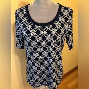 Talbots, LP stretchy nautical design T-Shirt.